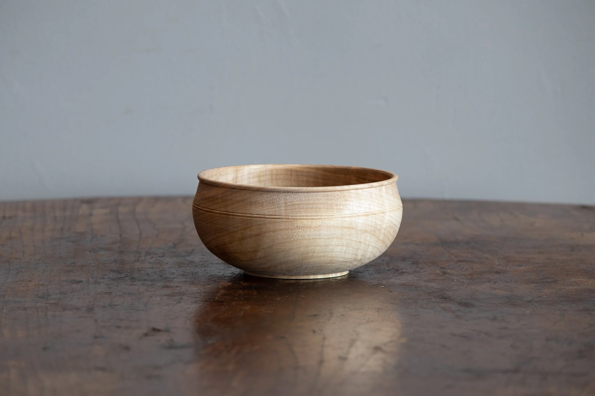 Natural Wood Bowl B-5.25in x 2.5in