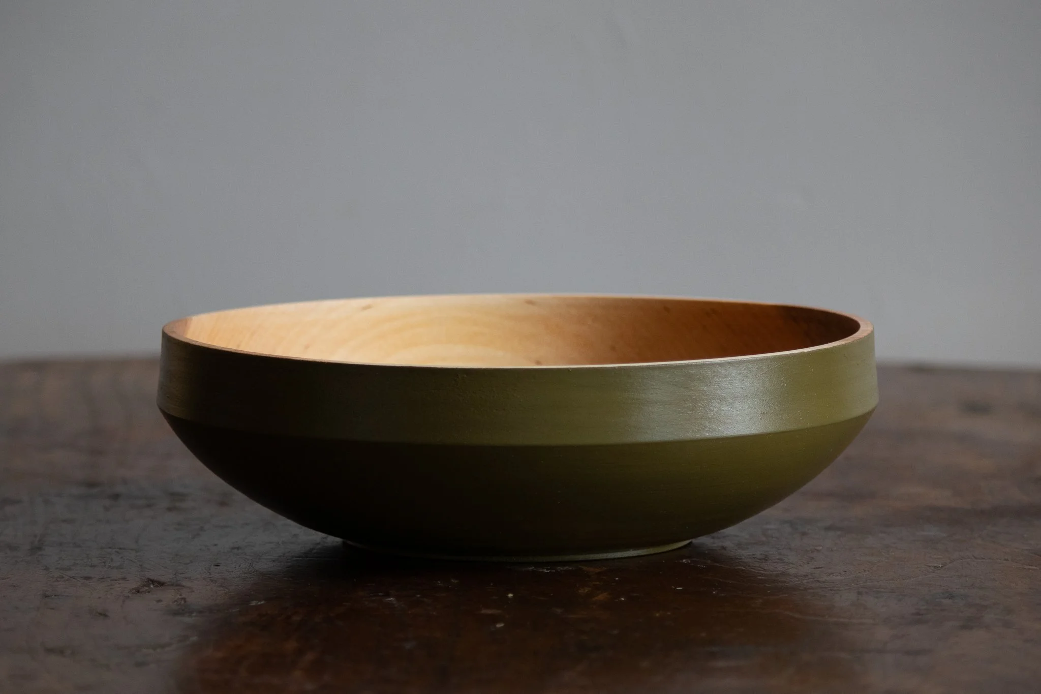 Wooden Bowl — Olive B ~9in w x 2.75in h
