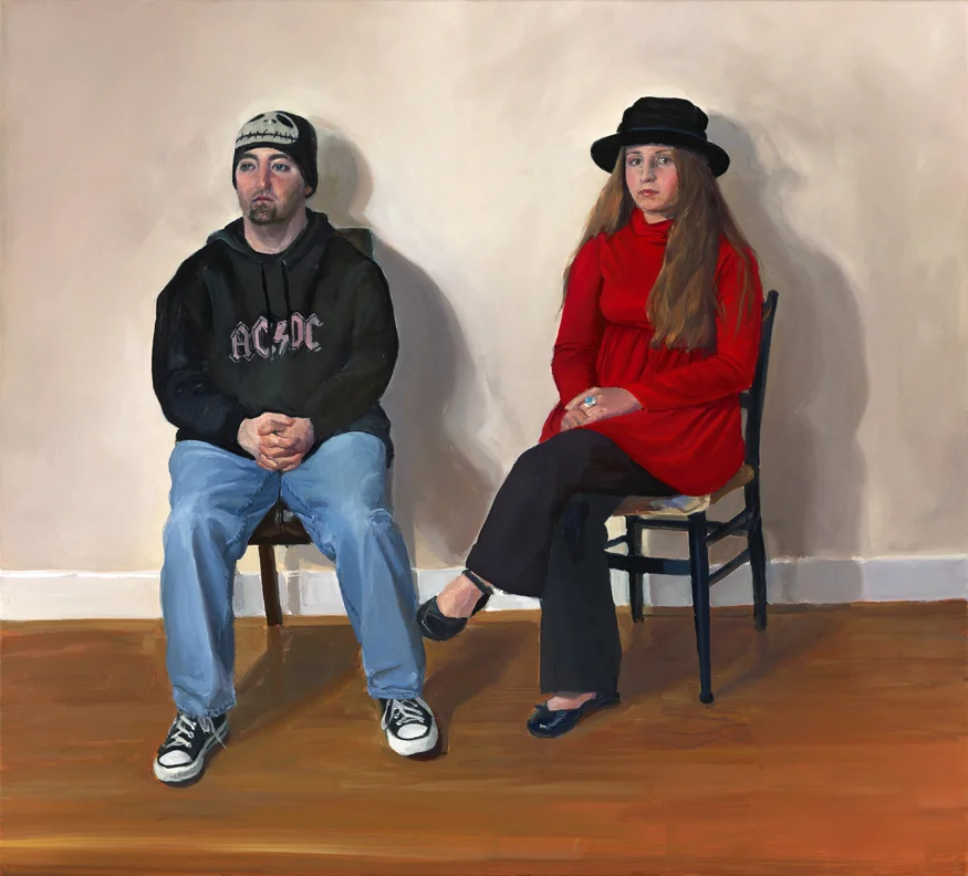 Seated Figures, oil on linen, 42x42 in