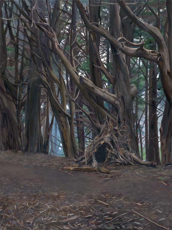 Shelter, oil on wood, 48x36 in