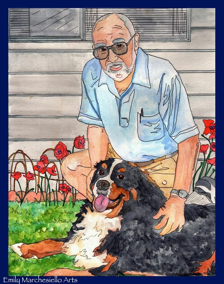 "Dad & Rudy", Bernese Moutaindog