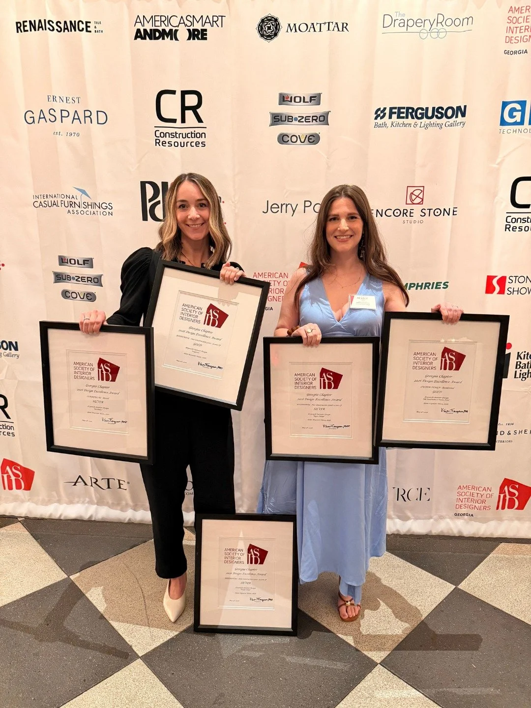 Still soaking in the excitement from the ASID Georgia Chapter Design Excellence Awards last week. ✨

We are incredibly honored to have taken home FIVE awards this year and had the best night celebrating alongside our design peers, colleagues, clients