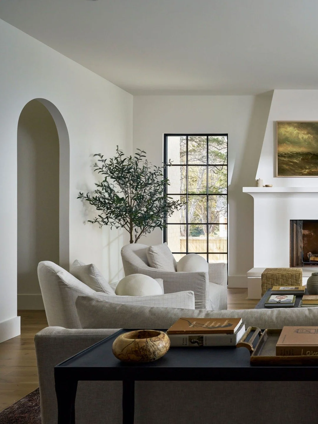 Light, airy, and modern &mdash; but still made for real life. ✨

For the living room at Oakton, our goal was to create a space that felt elevated, but livable for a family with young kids. Soft textures, warm neutrals, and comfortable furnishings kee