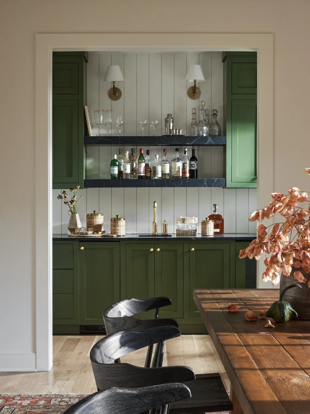 One of our favorite moments from the Heyward House.

The combination of deep green cabinetry and soapstone countertops creates the perfect balance of richness and restraint &mdash; classic, timeless, and full of character. It's proof that a thoughtfu