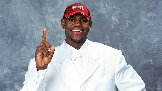 In 2003, Lebron James is selected #1 by his hometown Cleveland Cavaliers. 