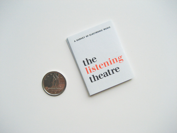 the listening theatre · mini catalogue, poster and brochure