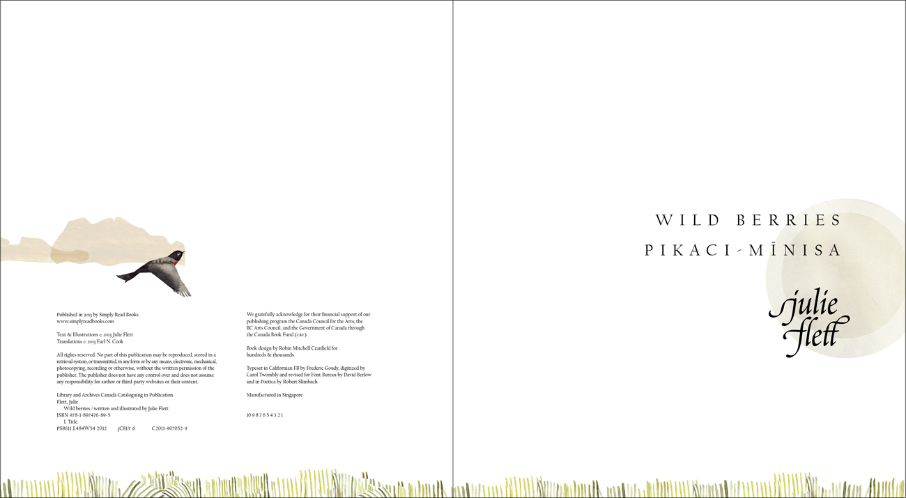 Wild Berries · Julie Flett · book design by hundreds & thousands