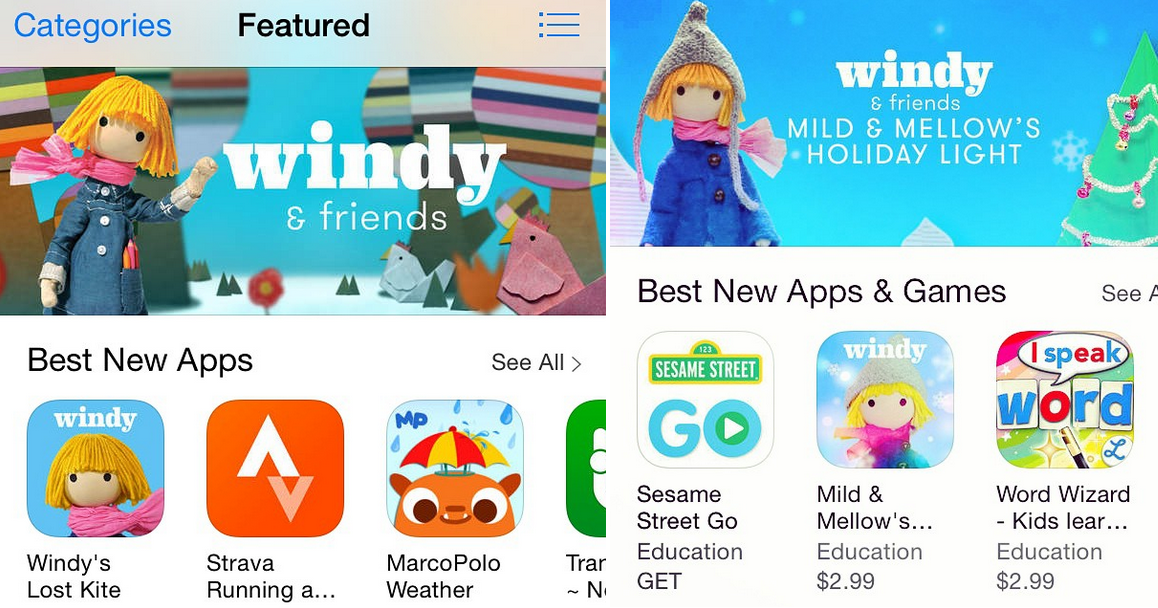 frequently featured on iTunes