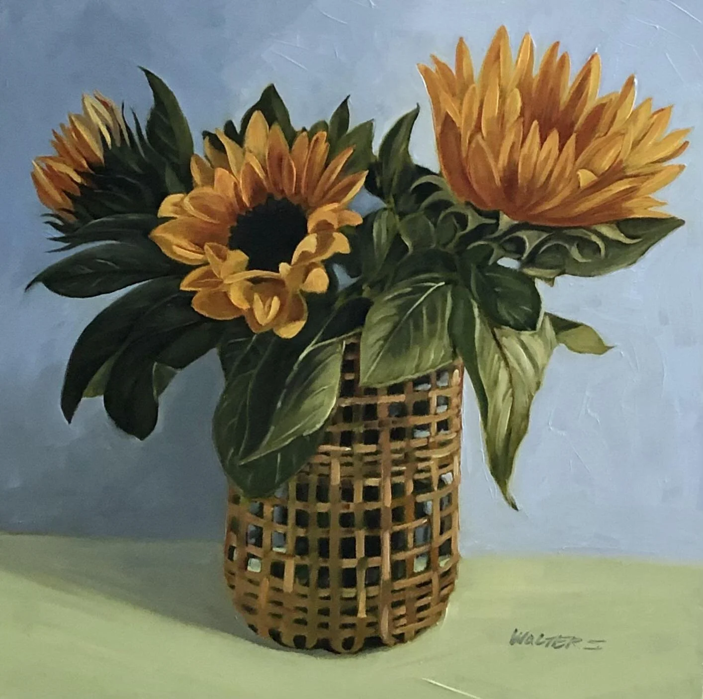 Sunflowers in a Japanese Basket.jpg
