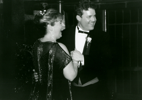 Don and I on our wedding day. Yes, I wore black. It went with the cape. 