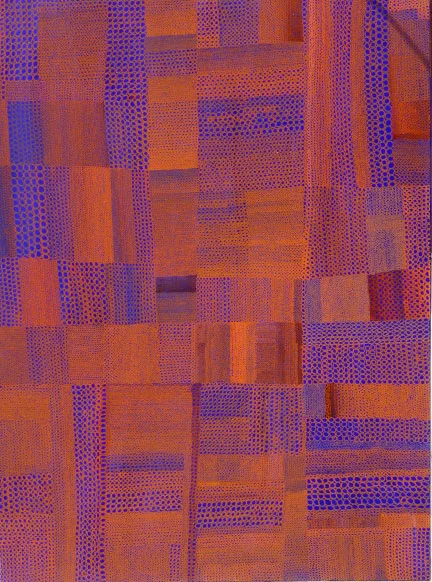 Circles Cycle: Orange on Blue