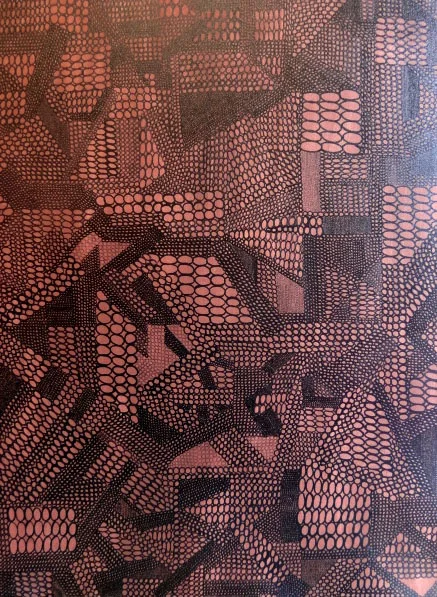 Circles Cycle: Black on Brown