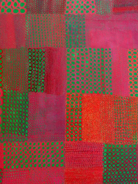 Circles Cycle: Green on Red