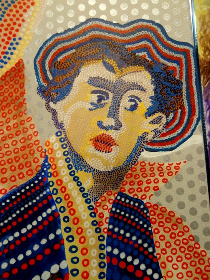 Dotted Version of Liberty Leading the People- Detail
