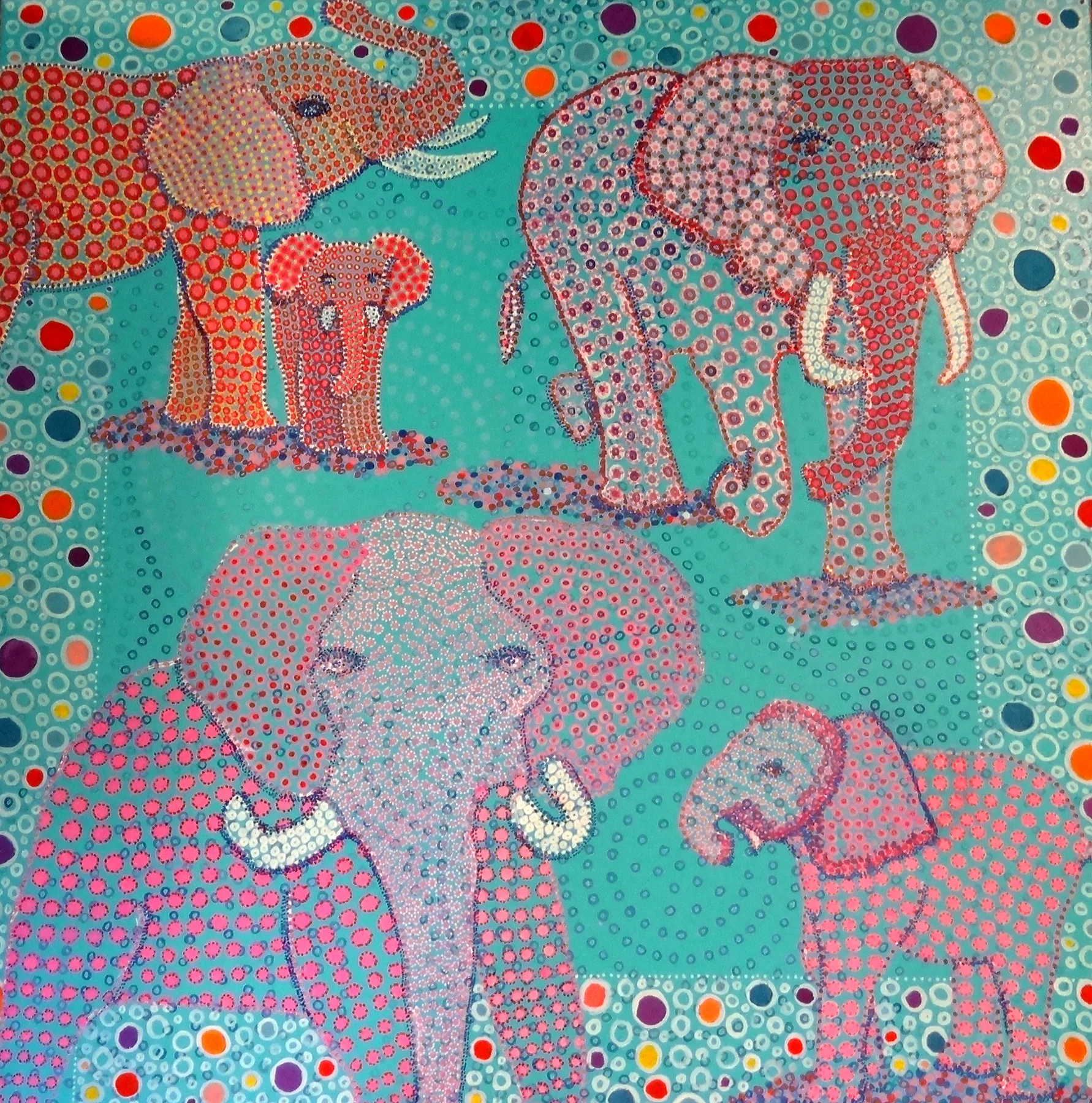 From the Polkadot Land Series: Elegant Elephants #2