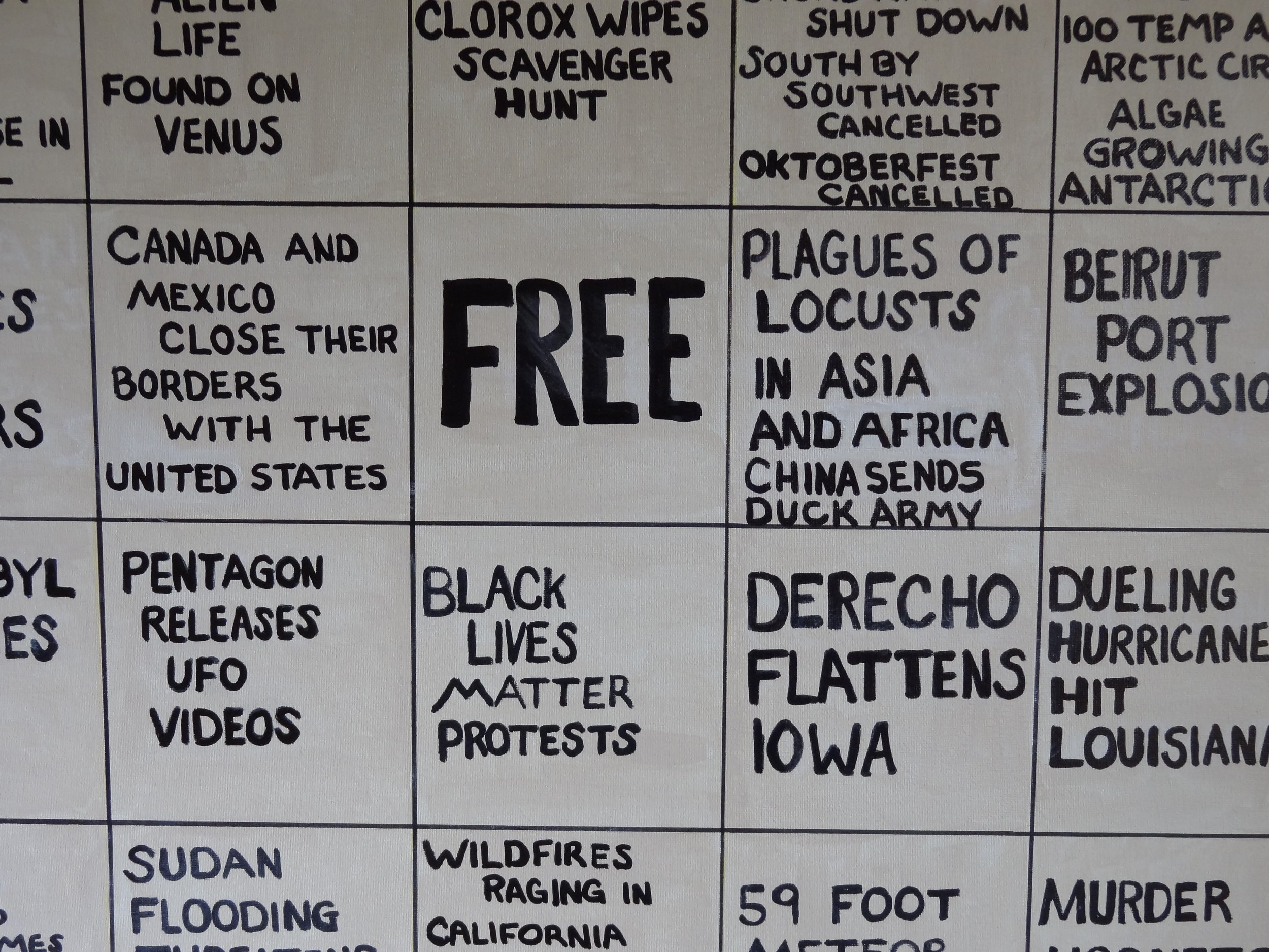 2020 BINGO CARD, DETAIL 3