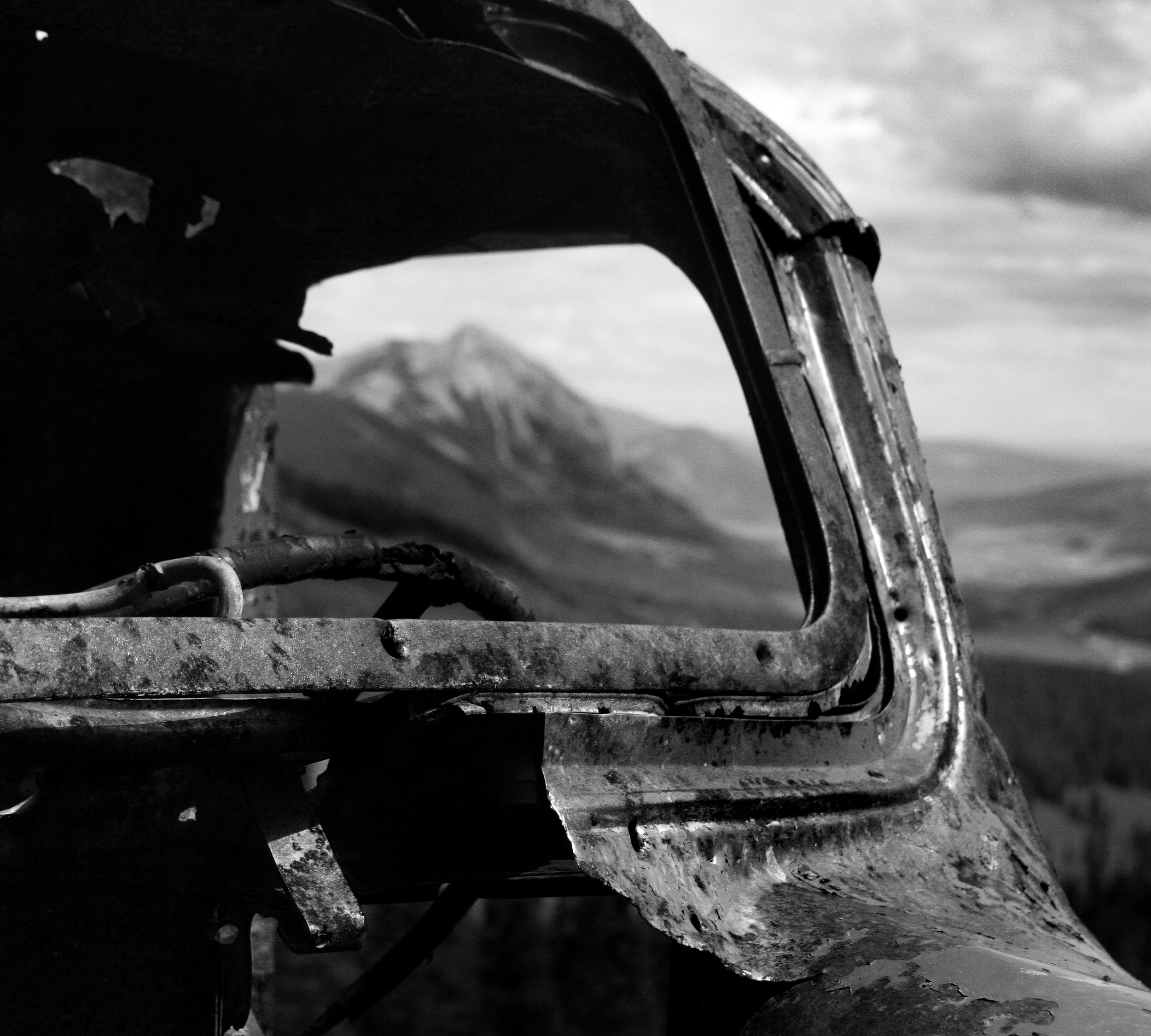 Mt. Crested Butte and Rusted Truck