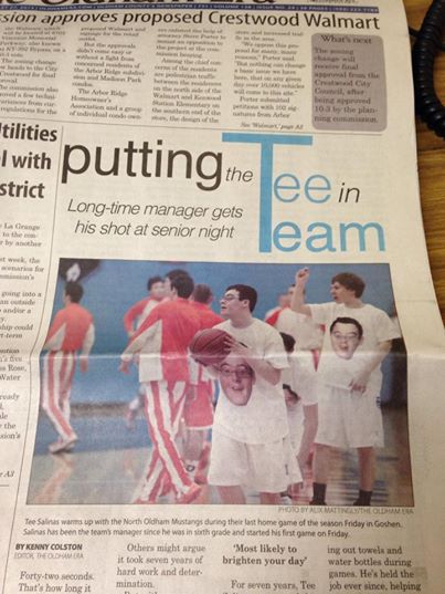 I made this neat little text element to make the story pop on the front page.