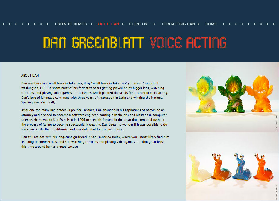 Website: Dan Greenblatt, voice actor