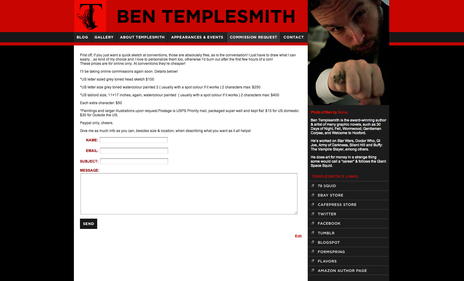 Website: Ben Templesmith, artist & author