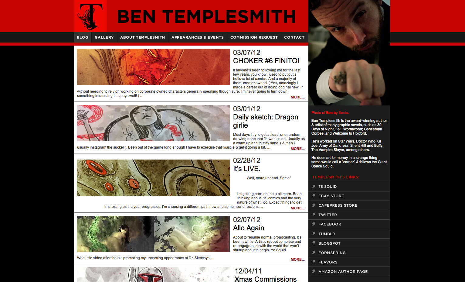 Website: Ben Templesmith, artist & author