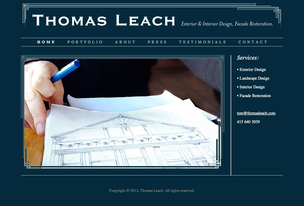 Website: Thomas Leach, Interior & Exterior Designer