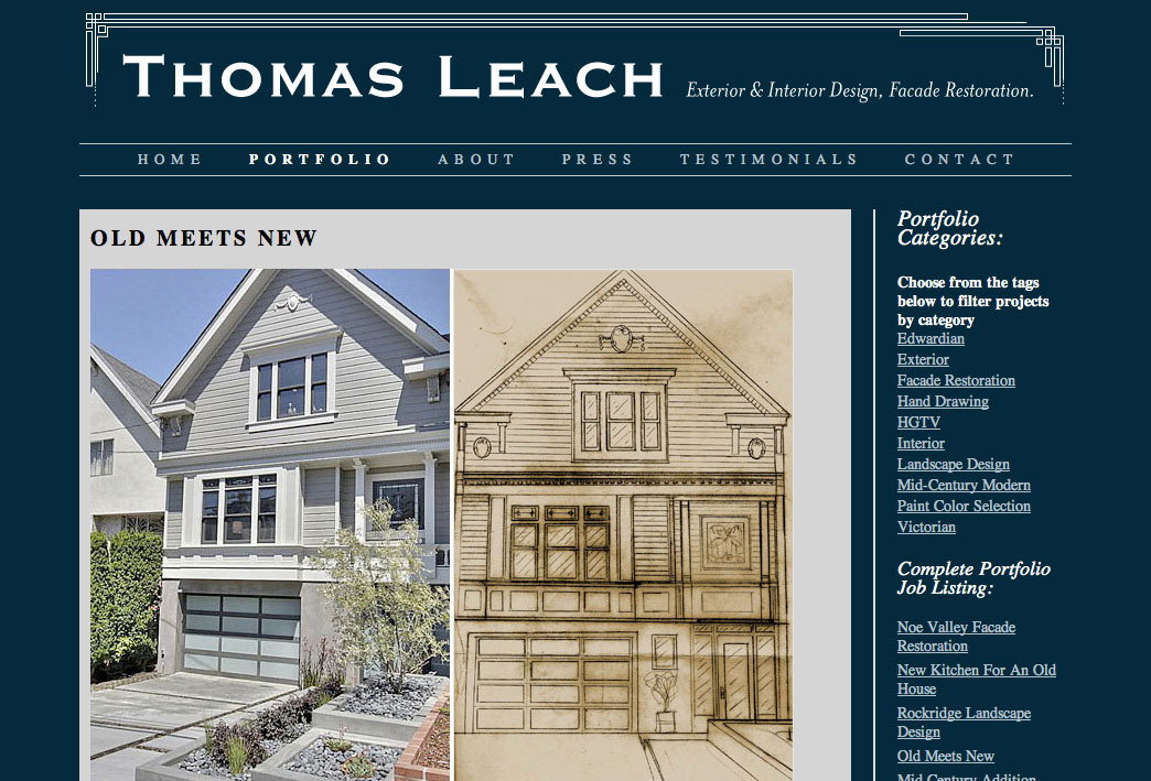 Website: Thomas Leach, Interior & Exterior Designer