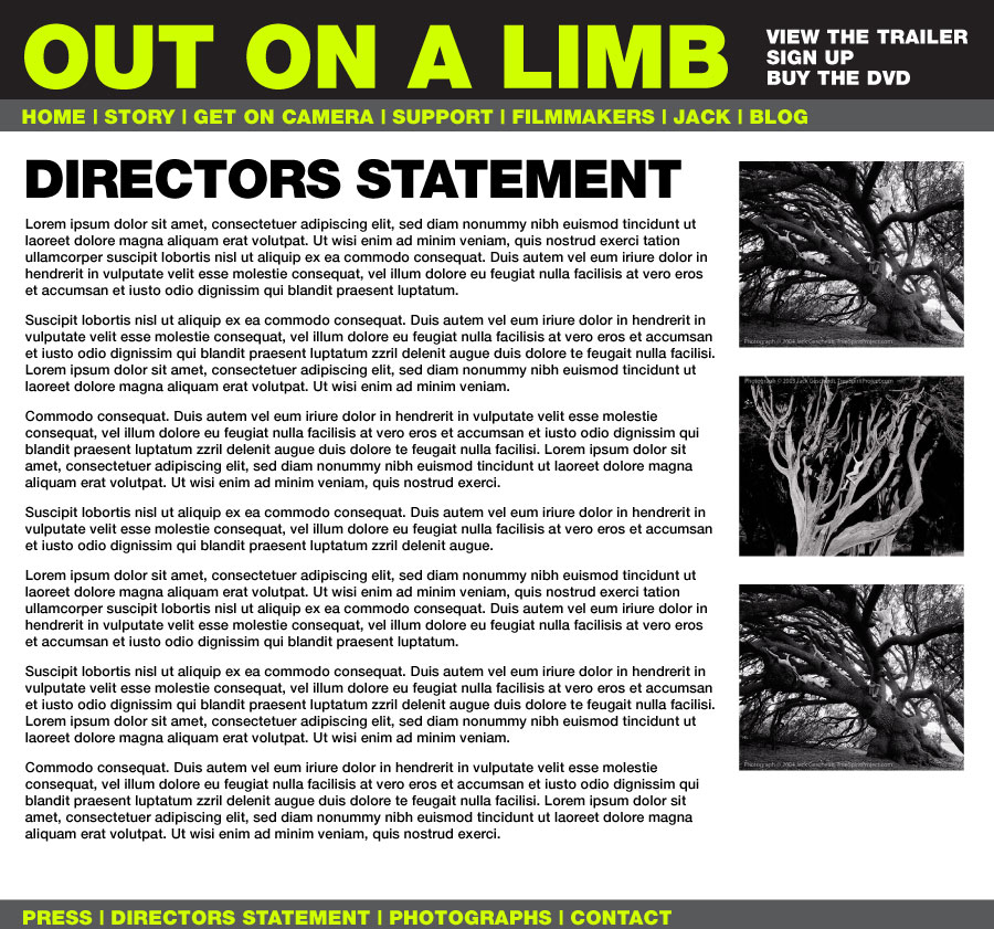 Website: Out on a Limb / Tree Spirit Documentary