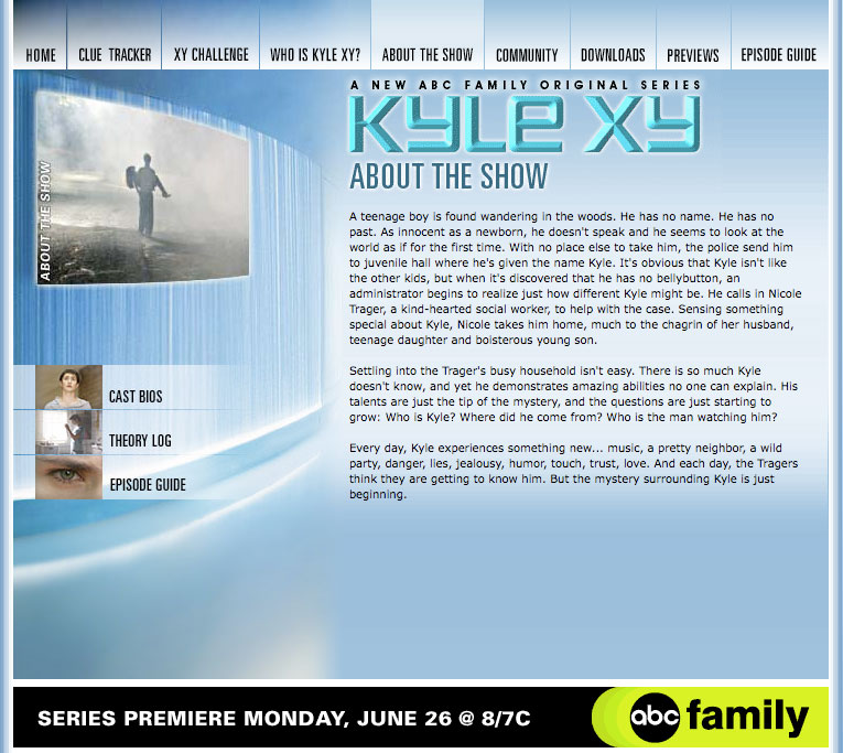 Website: Kyle XY, ABC Family