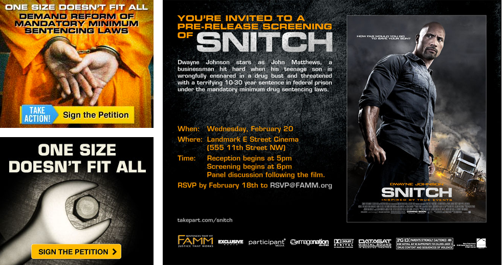 Ad banners & invitation: Snitch