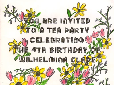 She wants to have a tea party. With only tea or water options for drinking. She's hardcore.