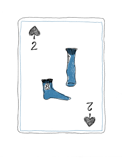 Two of spades....some wintery socks!