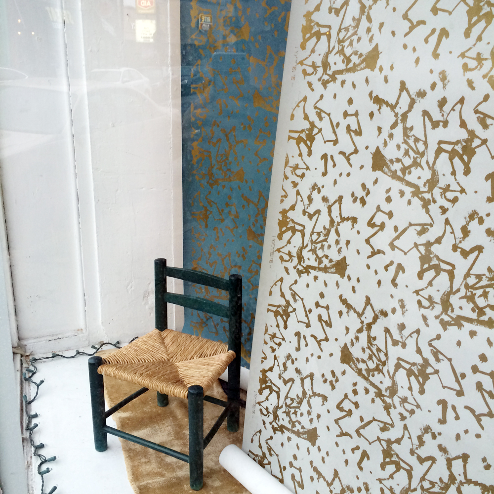 Constellations print in Old Gold on Dark or Gray