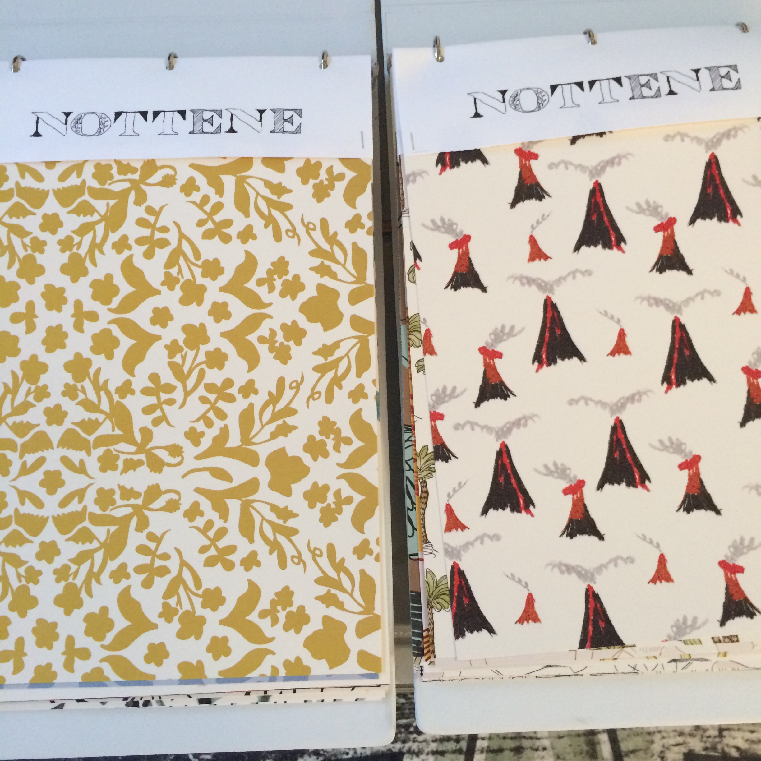 We also showed a book of art of custom wallpaper projects. They were a big hit and we are excited to get them printed!!
