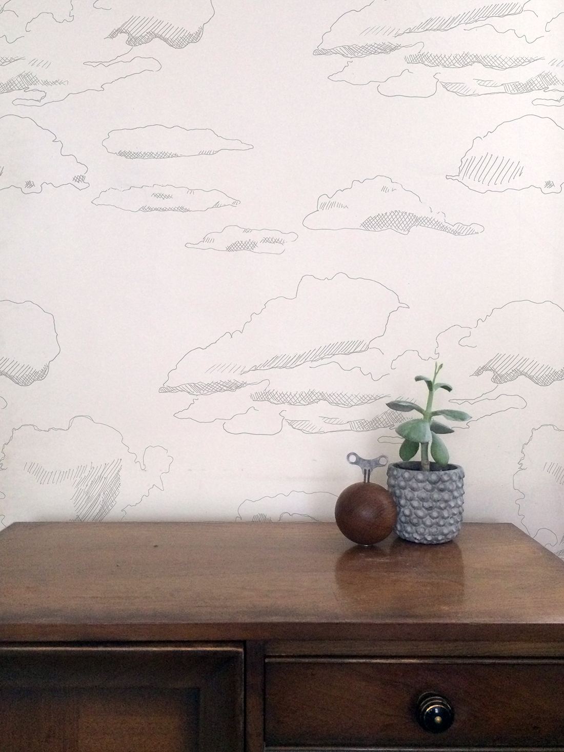 Bright & Cloudy, in Gray on Manila