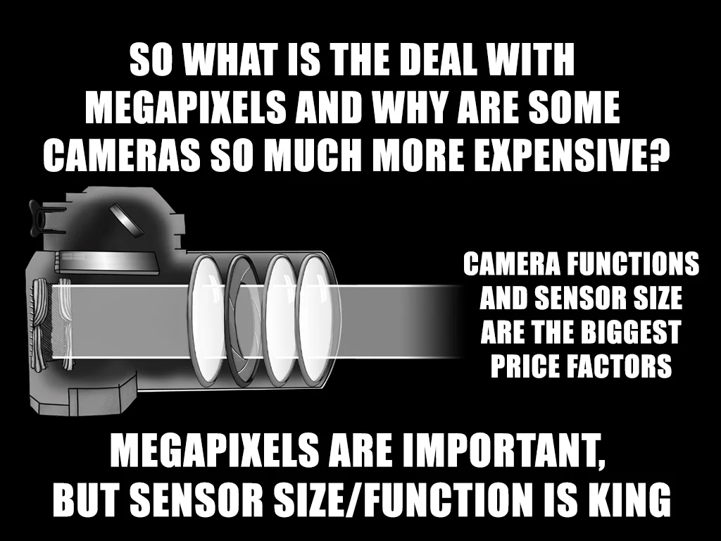 The quality of the camera is determined a lot by the quality and size of the sensor more so than just by the number of megapixels.