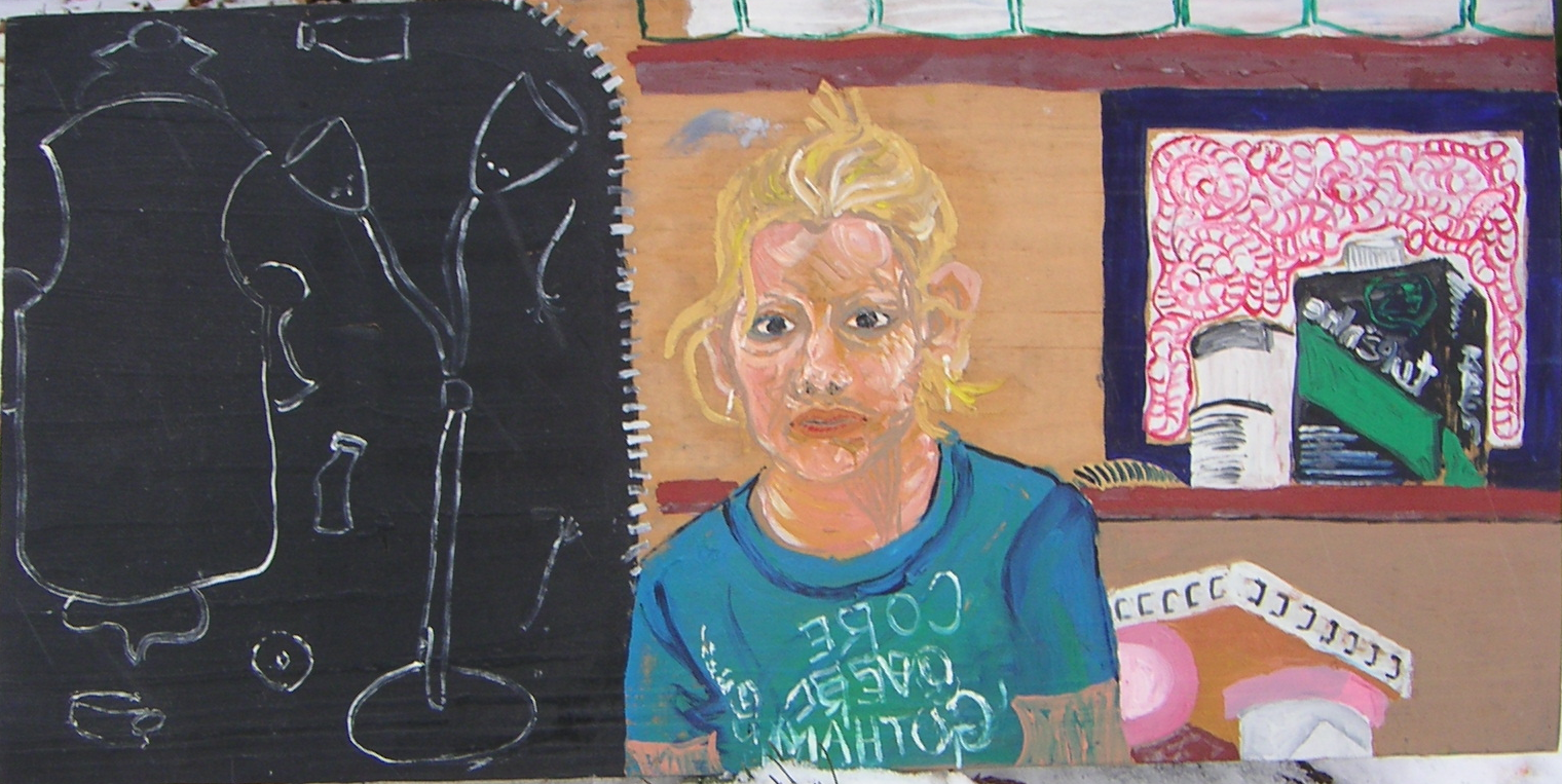 Self-Portrait in Basement Studio