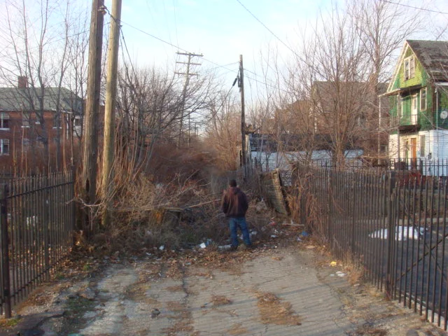 Greg in the Destroyed Alley.JPG