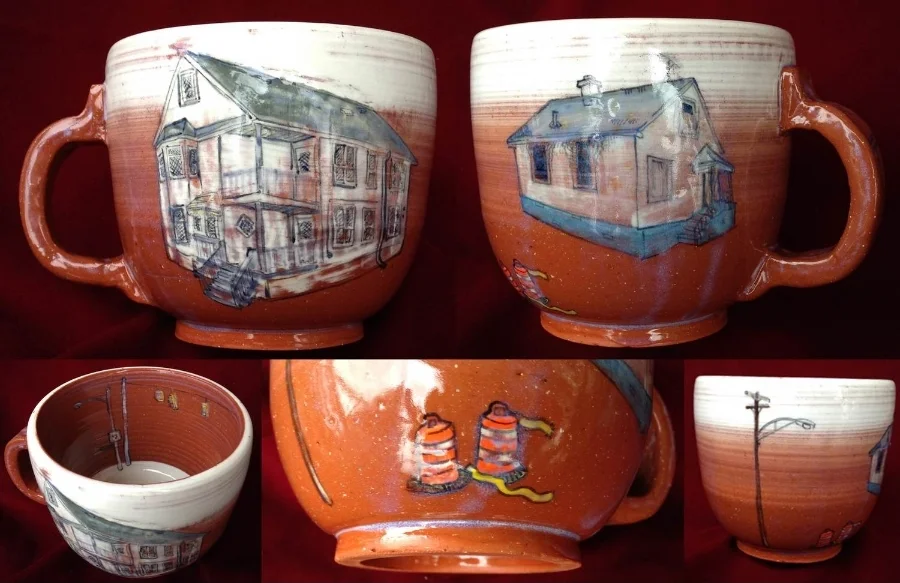 Double Mug with Hassan's House and my Holbrook House