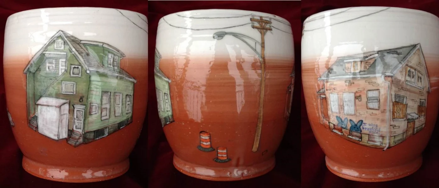 Mug with Two Houses