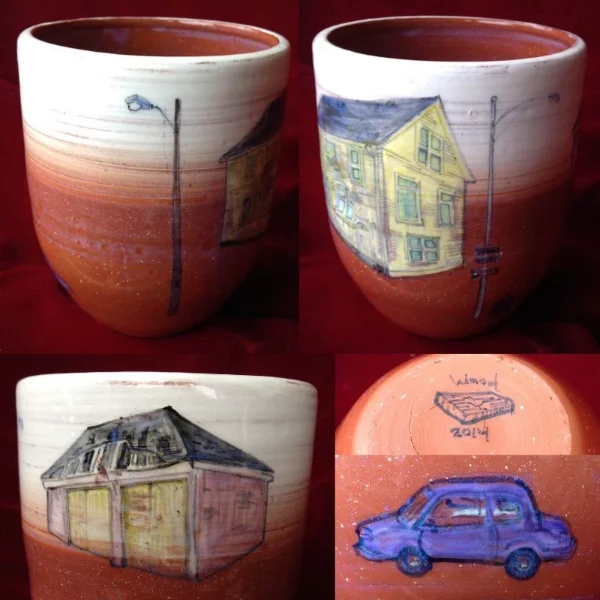 Yellow House and Garage Tumbler