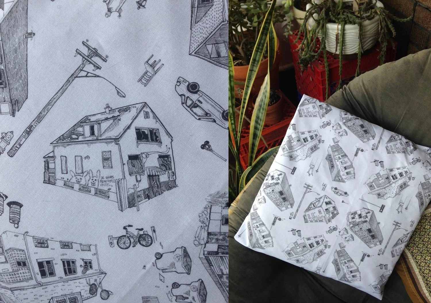 Hamtramck Corners Fabric