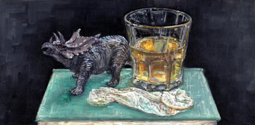 Still Life with Dinosaur and Book