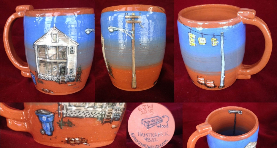 Mug, with 'my favorite white house,' on Trowbridge (but the view's from Caniff)