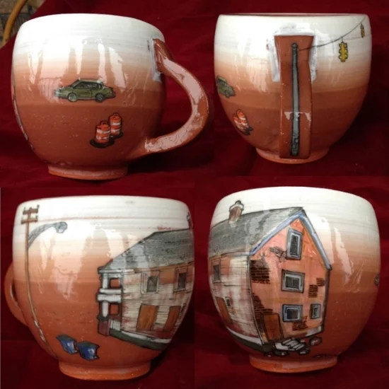 Mug with House near Carpenter and Neibel