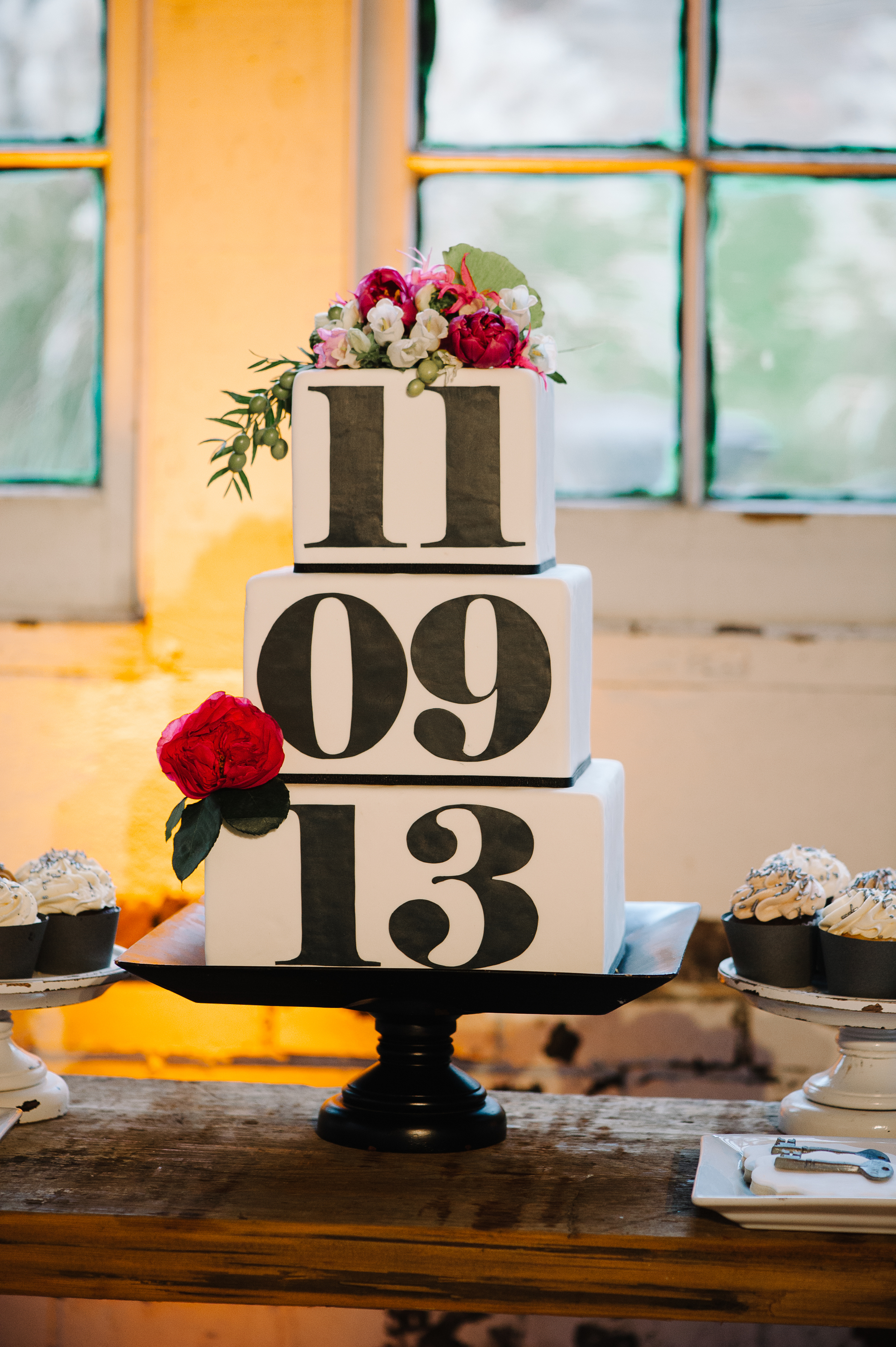 Erica called me and said "so I have an idea..." my personal favorite phrase EVER. This modern, clean yet so very bold cake hit the industrial nail on the head. #nailedit (haha)