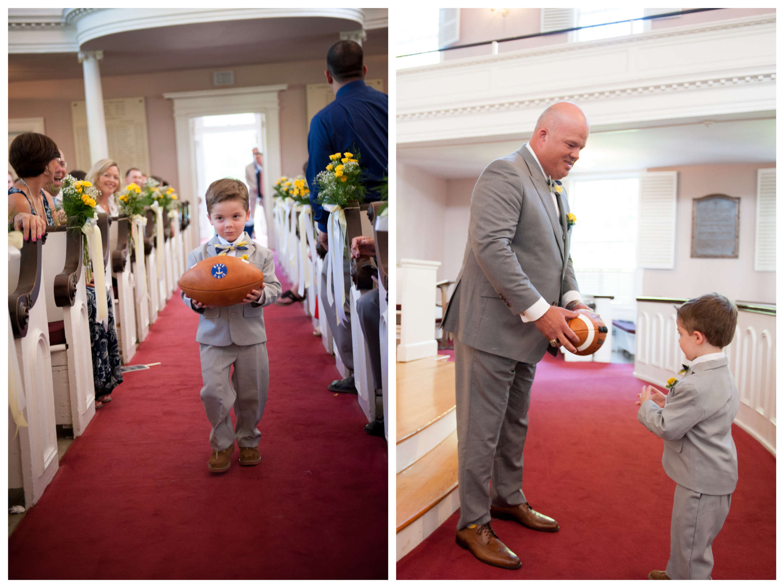 Harrison with the perfect hand off to his Uncle Nathan