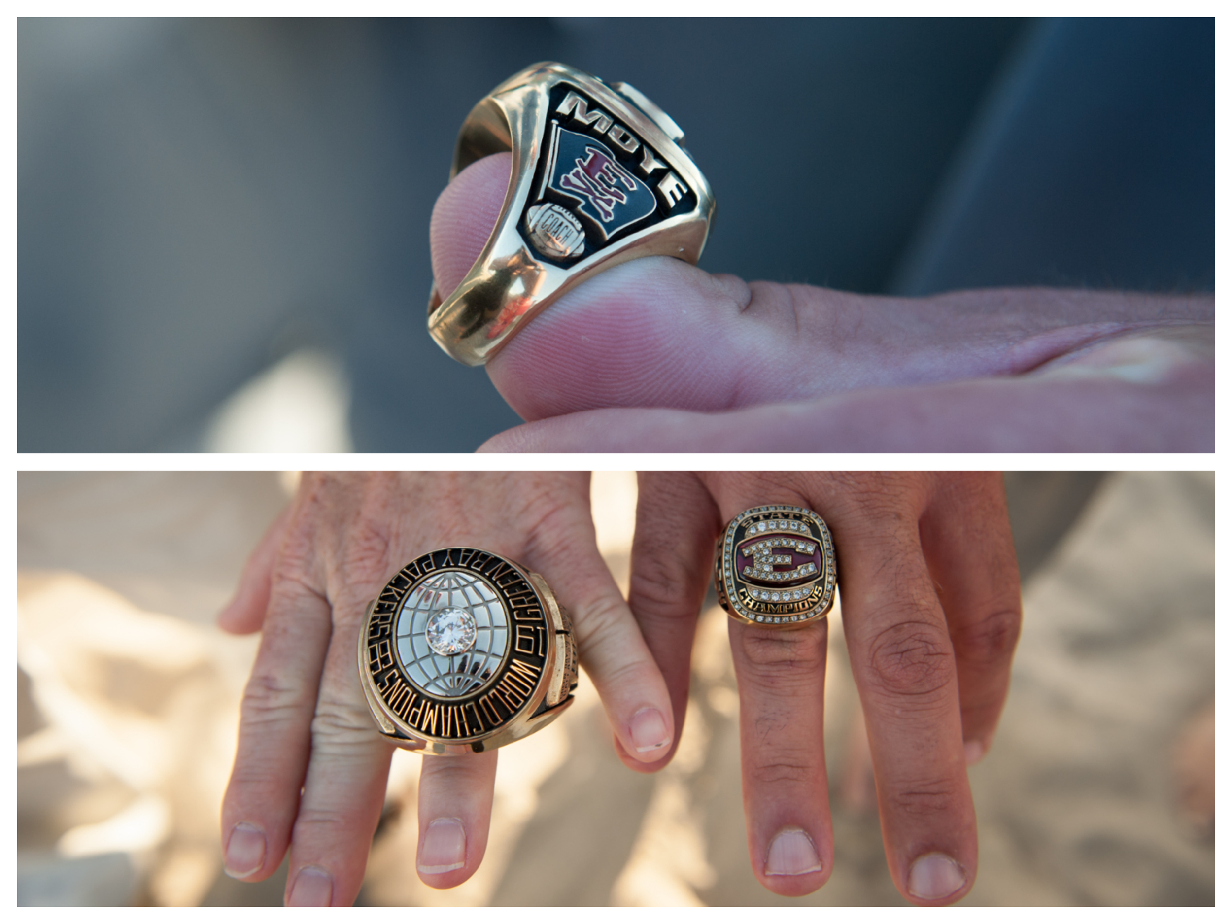 It's usually the ladies who are comparing ring sizes, but not in the case of Texas Football - it's all about the men here!