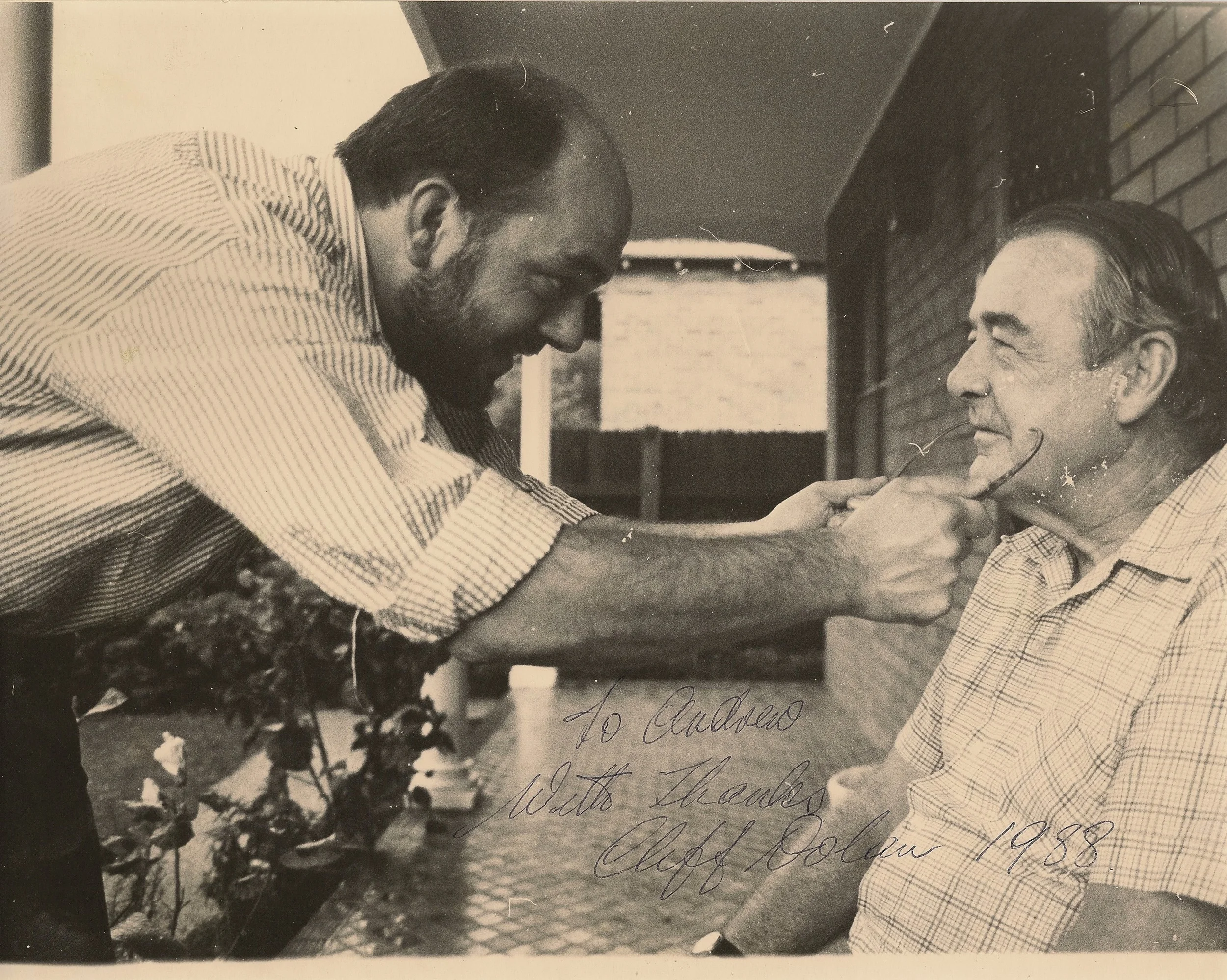 Andrew Patience and ​Mr Cliff Nolan, 1988