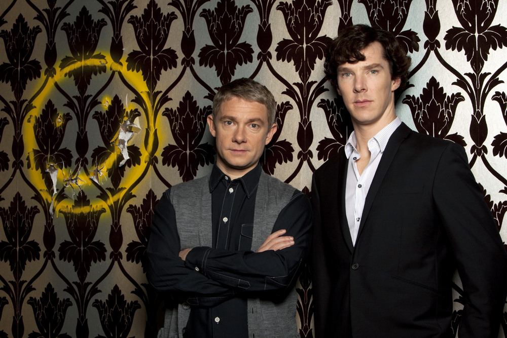 Martin Freeman as Dr. John Hamish Holmes in "Sherlock"